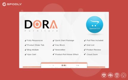Dora Furniture Shop OpenCart Template