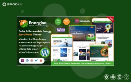 Energiso - Solar Technology & Renewable Energy WordPress Theme