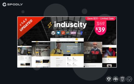 Induscity - Factory and Manufacturing WordPress Theme