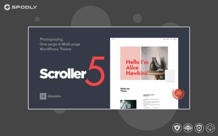 Scroller - Photography One Page / Multi-page WordPress Theme
