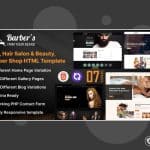 Barber Spa, Hair Salon & Beauty, Barber Shop Html Template