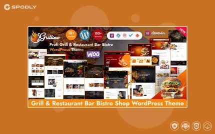 Grillino - Grill, Bar & Restaurant Shop WordPress Theme