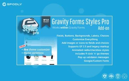 Wordpress plugin Gravity Forms Styles Pro Add-on