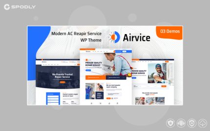 Airvice - AC Repair Services WordPress Theme + RTL