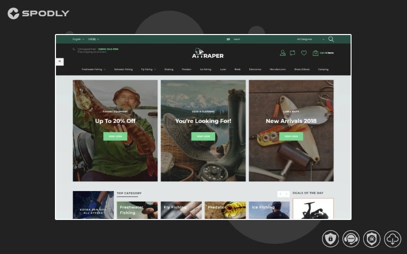 Attraper - Fishing eCommerce Bootstrap Template PrestaShop Theme Attraper - Fishing eCommerce Bootstrap Template PrestaShop Theme