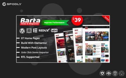 Barta - News & Magazine WordPress Theme