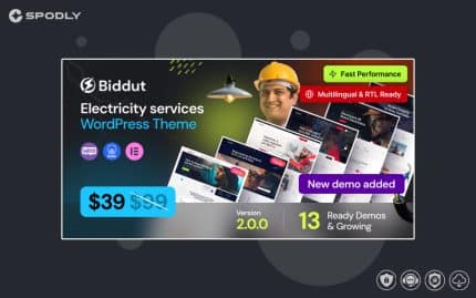 Biddut - Electricity Services WordPress Theme