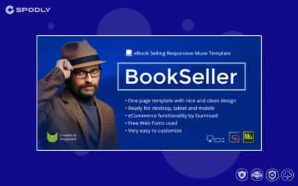 BookSeller - eBook Selling Responsive Muse Template