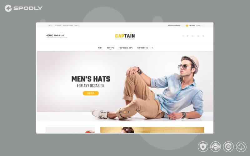 Captain – Hats and Caps Online Store Magento Theme Captain – Hats and Caps Online Store Magento Theme