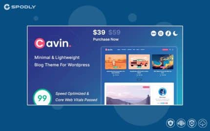 Cavin | Minimal & Lightweight WordPress Blog Theme