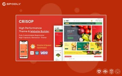Crisop - Grocery & Organic Food Shop Elementor WooCommerce Theme