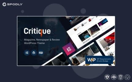 Critique - Newspaper & Review Magazine WordPress Theme