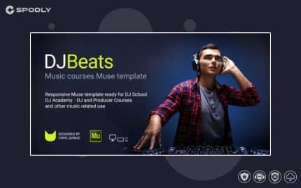 DJBeats - DJ Courses / Scratch School / Music Academy Responsive Muse Template