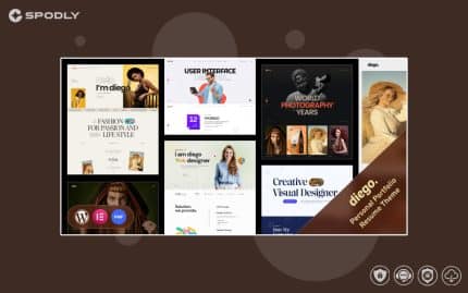 Diego - Creative Personal Portfolio & Resume WordPress Theme