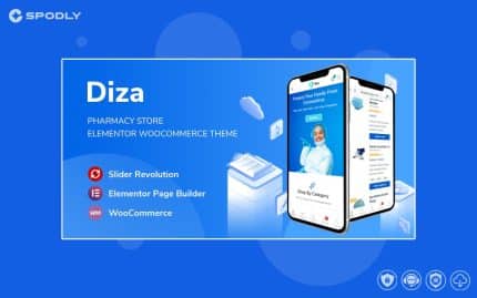 Diza - Pharmacy Store Elementor WooCommerce Theme