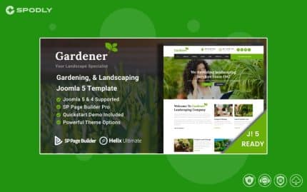 Gardener - Gardening, Lawn and Landscaping Joomla 5 Theme