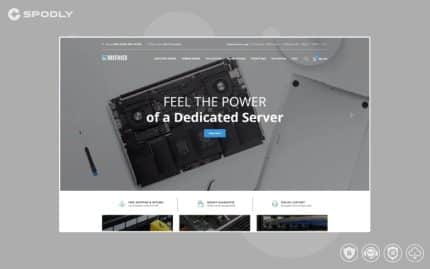 Hostinged - Hosting Reliable Clean OpenCart Template