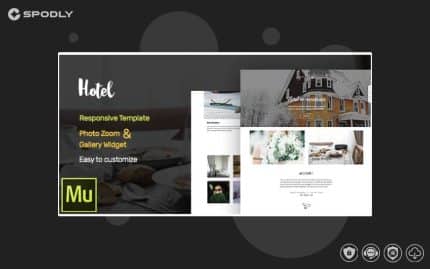 Hotel - Adobe Muse CC Responsive Template + Animations & Gallery Widget