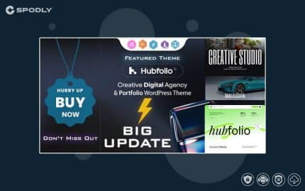 Hubfolio - Creative Portfolio & Digital Agency WordPress Elementor Theme