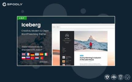 Iceberg - Simple & Minimal Personal WordPress Blog Theme
