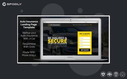 Jr. Auto Insurance Landing Page – Responsive Muse Template