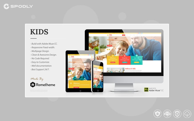 KIDS - Kindergarten and Child Care Muse Templates KIDS - Kindergarten and Child Care Muse Templates