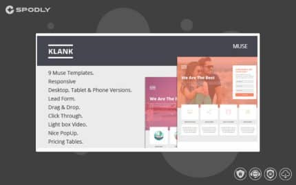 Klank – Multipurpose Landing Page Muse Template