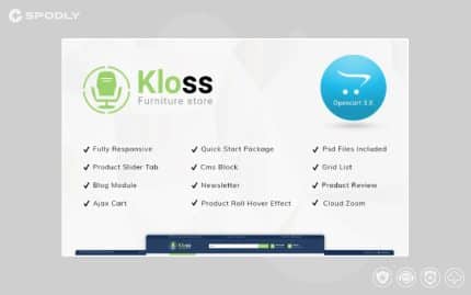 Kloss Furniture Store Responsive OpenCart Template