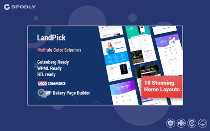 Landpick - Multipurpose Apps Landing Page Template WordPress Theme for App Promotion Marketing Site