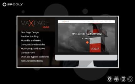 Maxpage – One Page MUSE Template