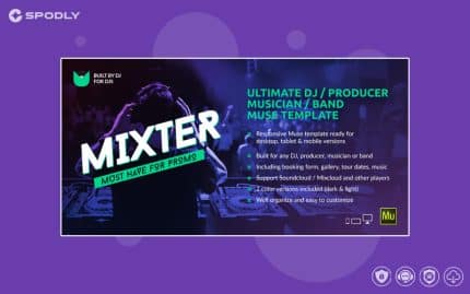 Mixter - Ultimate DJ / Producer / Musician / Band Website Muse Template