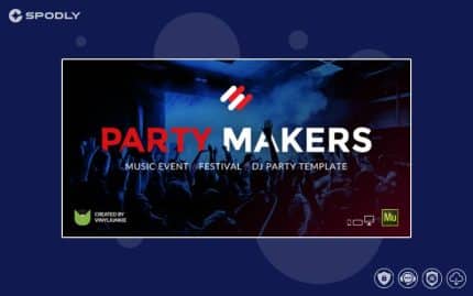 Party Makers - Music Event / Festival / DJ Responsive Muse Template