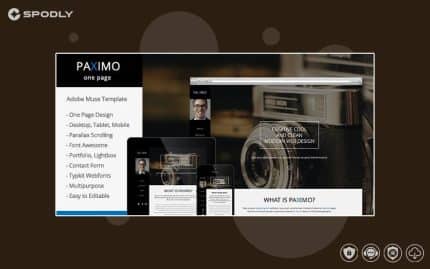 Paximo -Parallax Portfolio Muse Template