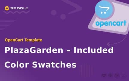 PlazaGarden – OpenCart Theme - Included Color Swatches