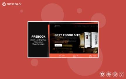 Prebook – eBook Landing Page Responsive Adobe Muse Template