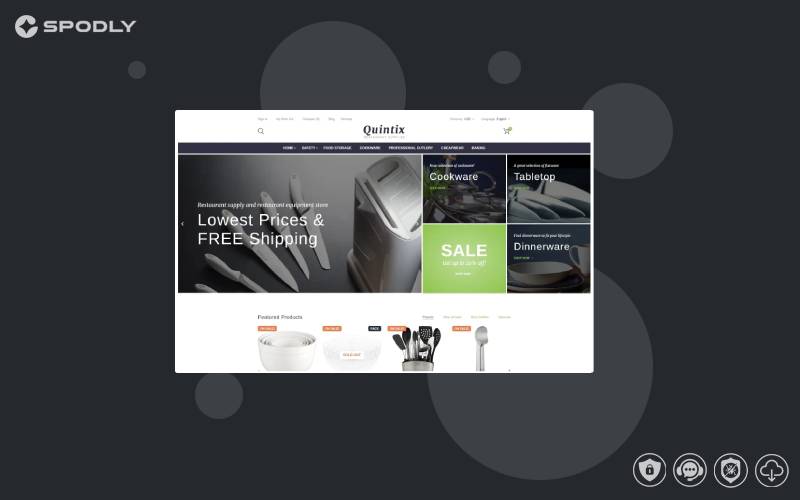 Quintix - Restaurant Supplies PrestaShop Theme Quintix - Restaurant Supplies PrestaShop Theme