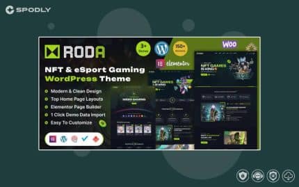 Roda - eSports & Gaming NFT WordPress Theme