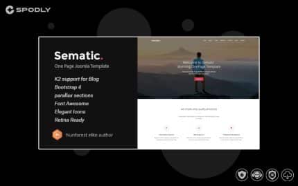 Sematic - One Page Joomla Template