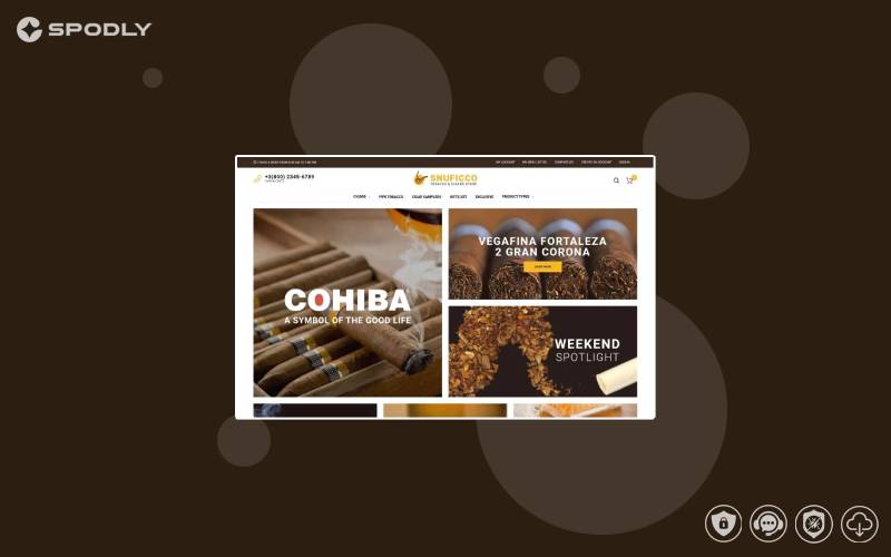 Snuficco – Tobacco & Cigars Store Responsive Magento 2 Theme Magento Theme