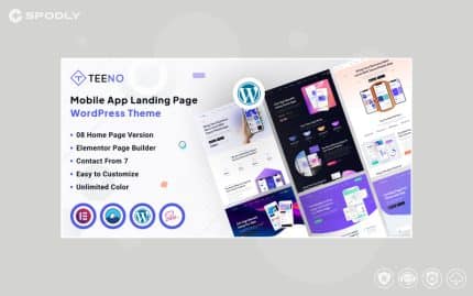 Teeno - App Landing WordPress Theme