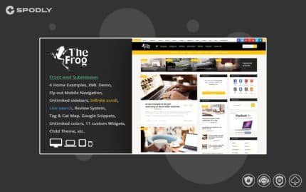 The Frog = Creative News / Blog Magazine & Front-end Submission WP Theme