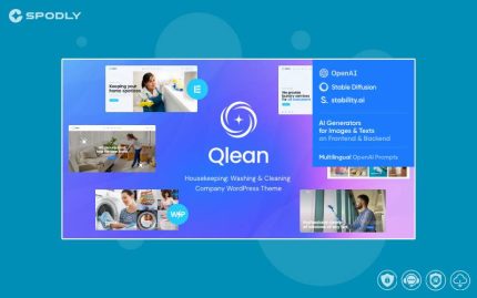 The Qlean Housekeeping & Cleaning Company WordPress Theme