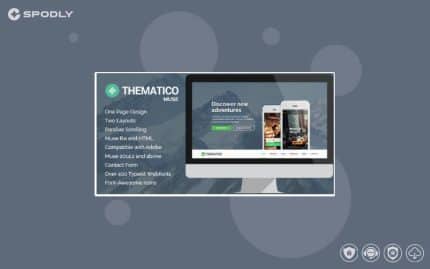 Thematico – One Page MUSE Template