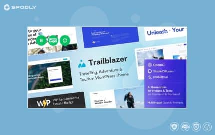 Trailblazer - Travel,Tours & Adventure WordPress Theme + AI