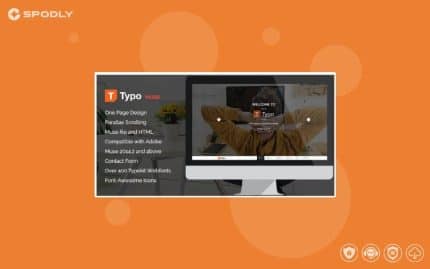 Typo – One Page MUSE Template
