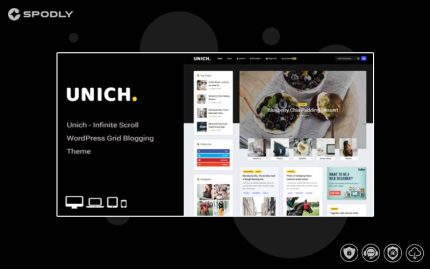 Unich Infinite Scroll Blogging Food Recipes Theme