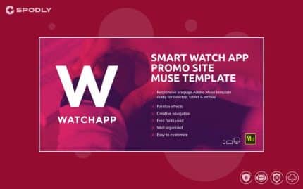 WatchApp Smart Watch App Muse Template Download