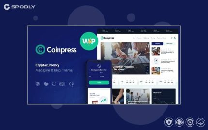 Coinpress ICO Cryptocurrency Magazine & Blog WordPress Theme