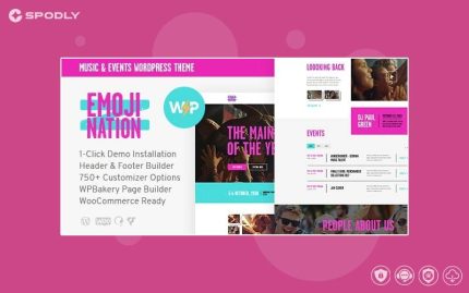 EmojiNation Night Club & Concert Event WordPress Theme