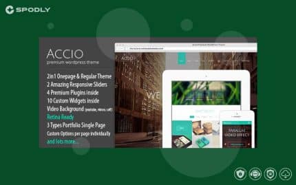 Wordpress Theme Accio _ Responsive Onepage Parallax Agency WordPress Theme